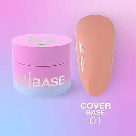 Камуфлююча база для нігтів LunaMoon Cover Base №1, 30 мл