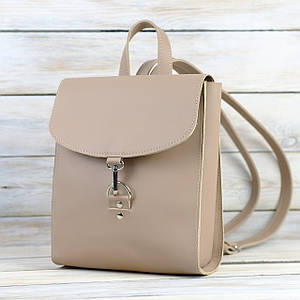 Жіночий рюкзак Венеція з натуральної шкіри колір Мокко, розмір міні