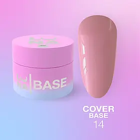 Камуфлююча база для нігтів LunaMoon Cover Base №14, 30 мл