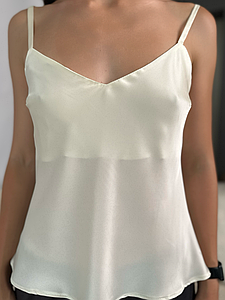 Майка з шовку Армані Шампань