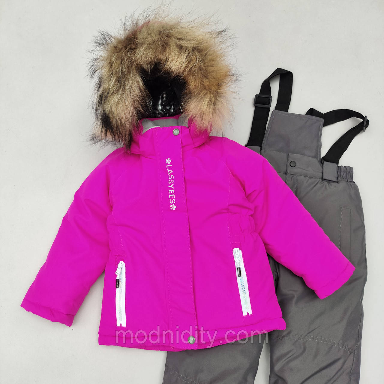 Зимовий дитячий роздільний термокомбінезон комплект для дівчинки на 2 3 4 роки 5 л "Адріана" куртка та штани, фото 1