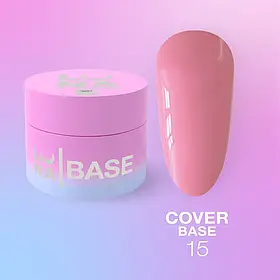 Камуфлююча база для нігтів LunaMoon Cover Base №15, 30 мл