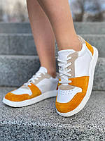 Анатомічні кеди зі шкіри та рудої замші