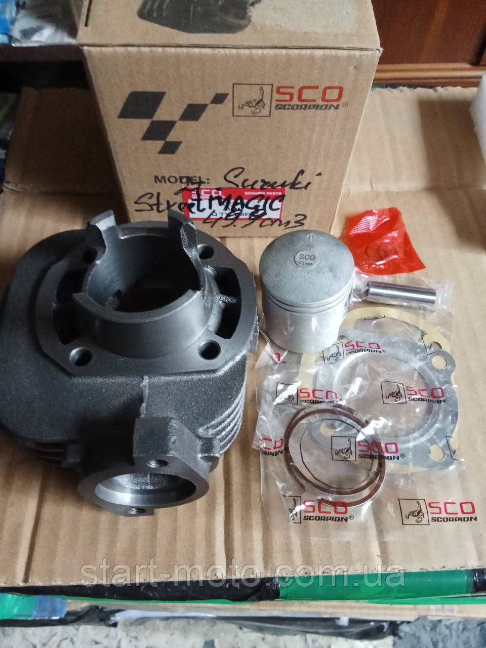 Street Magic Suzuki 2T 49.9cm3 Циліндр комплект Ø 41 p-10 фірма Scorpion — made in Taiwan, фото 1