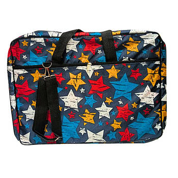 Сумка для художників А3 (55*40*7 см) Limbo Євро тканинна з принтом ПА3е-П3/72 Зірки кольорові