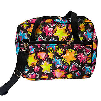 Сумка для художників А3 (55*40*7 см) Limbo Євро тканинна з принтом ПА3е-П3/40 Серця та зірочки