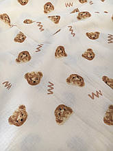 Муслін (жатка 1,6 м) мордашки ведмедів