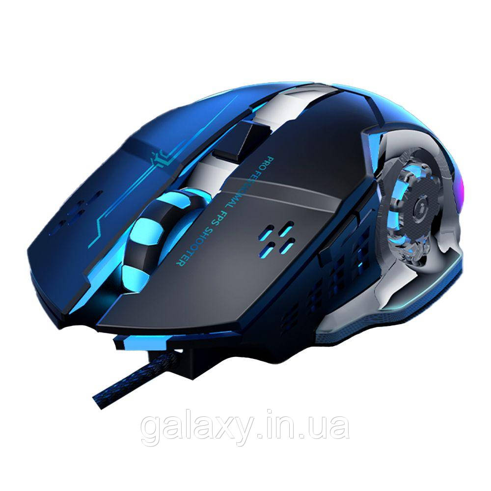 Миша ігрова XO дротова з підсвічуванням XO-M10, фото 1