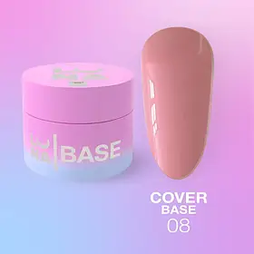Камуфлююча база для нігтів LunaMoon Cover Base №8, 30 мл