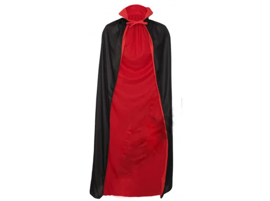 Карнавальний плащ відьми, мага, дракули, королеви чорно-червоний, фото 1