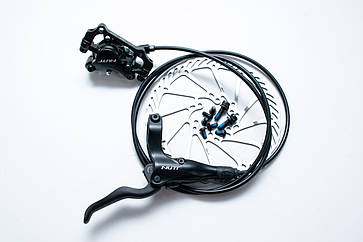 Гальмо дискове заднє гідравлічне NUTT Y-2 R1450 з ротором 160мм з адаптером