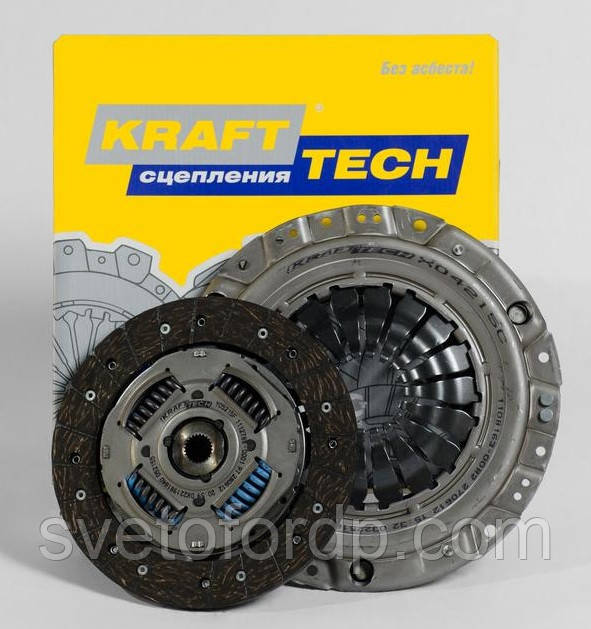 Комплект зчеплення Chevrolet Lacetti 1.4 - 1.6 без підшипників Krafttech, фото 1