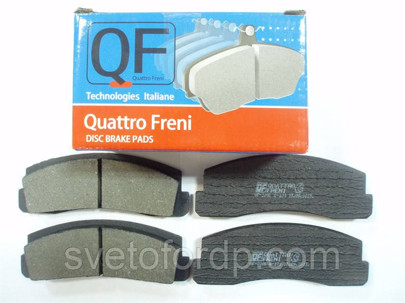 Колодка гальмівна ВАЗ 21230 передня (к-т 4 шт) "Quattro Freni", фото 1