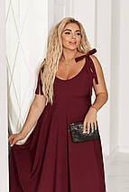 Сарафан на бретелях " Лондон " бордовий великого розміру батал Розміри: 50-52, 54-56, 58-60, 62-64, фото 4