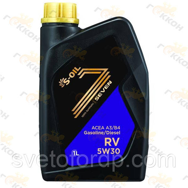 Масло моторне синтетич. SEVEN RV, 1L SAE 5W30 API SL/CF ACEA A3/B4 [S-Oil Південна Корея], фото 1