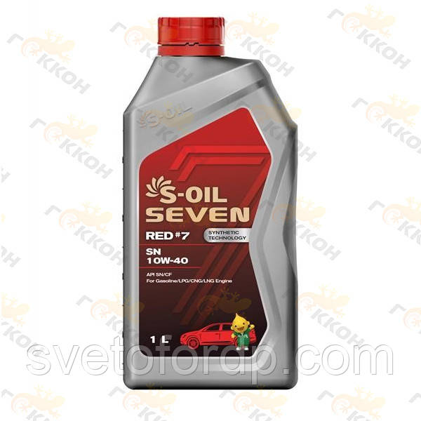 Масло моторне полусинт. SEVEN RED #5 SL, 1L SAE 10W40 (API SL/CF ACEA A3/B4 [S-Oil Південна Корея], фото 1