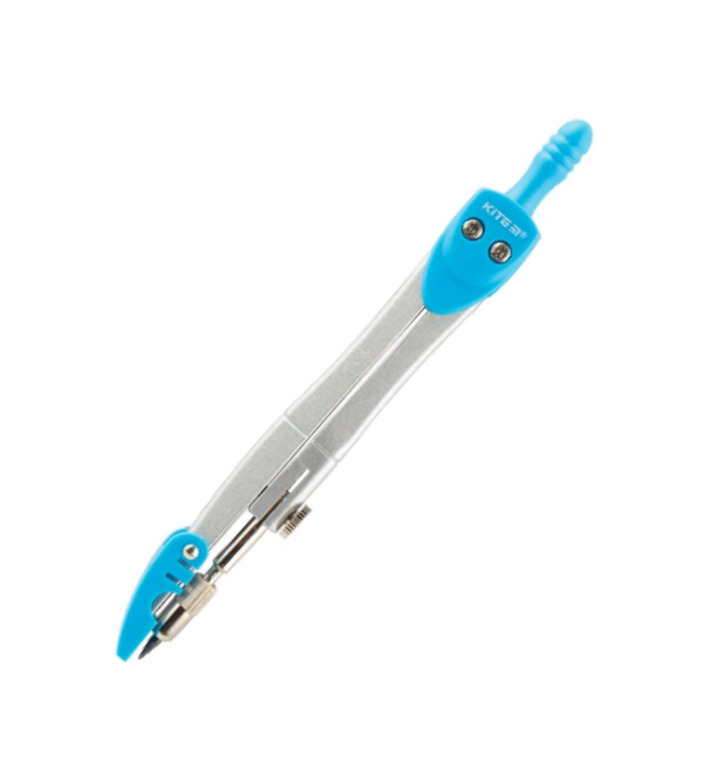 Циркуль металевий, блакитний, 125 мм, Kite K18-382-07, фото 1