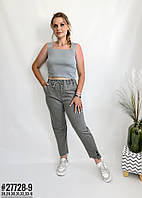 Жіночі штани у тонку смужку розмірний ряд 28,29,30,31,32,33