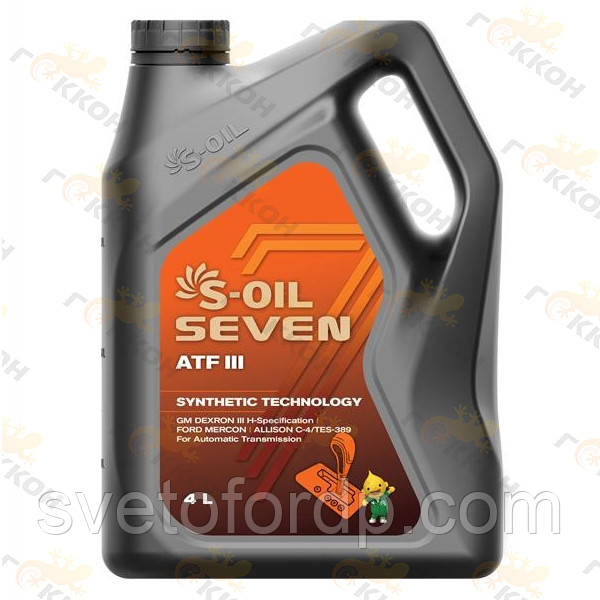Масло трансмісійне SEVEN ATF III, 4L [S-Oil Південна Корея], фото 1