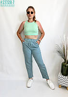 Жіночі штани у тонку смужку розмірний ряд 28,29,30,31,32,33