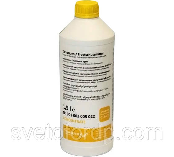 Антифриз G12 & G11 жовтий концентрат універсальний 1,5 л (Niagara) (001002005022 (01381, 023)), фото 1