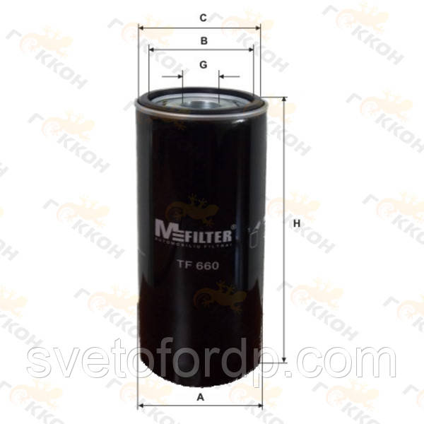 Фільтр масляний Volvo (Trucks) FH12, FH16 (By-pass), Ford (Trucks) (Eng.V8-540) [MFilter, Литва], фото 1