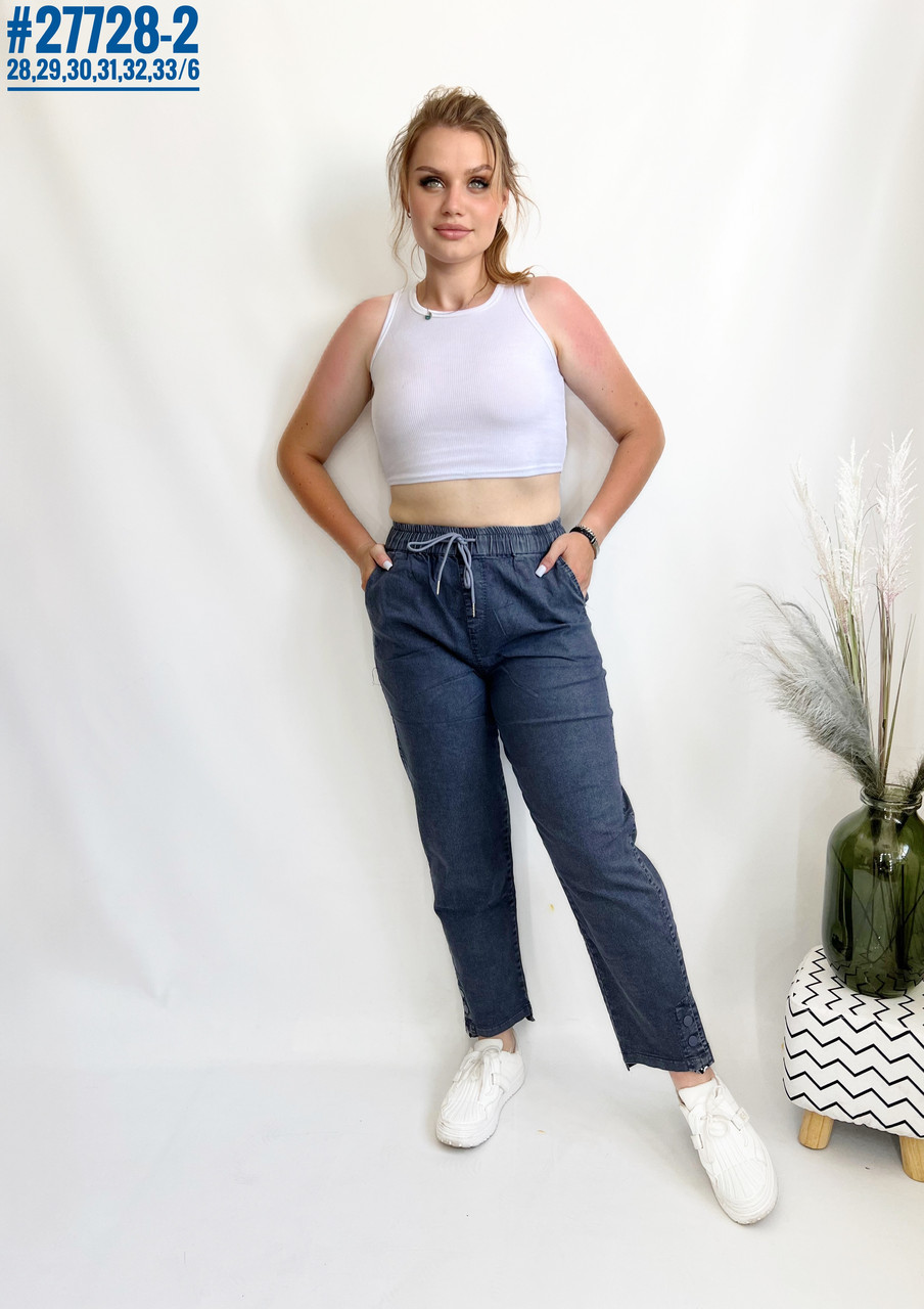 Жіночі штани у тонку смужку розмірний ряд 28,29,30,31,32,33, фото 1