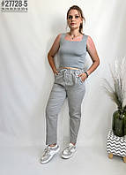 Жіночі штани у тонку смужку розмірний ряд 28,29,30,31,32,33