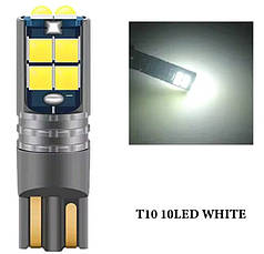 Світлодіодна лампа LED T10/W5W 3030 10 SMD CANBUS білий