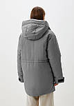 Зимова жіноча парка oversize Baon B0424503-202 сіра XS, фото 3