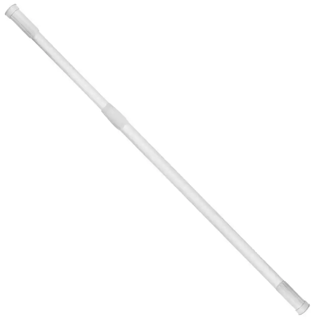 Карниз 110 см - 220 см з кільцями розсувний для шторки у ванну металевий