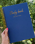 Альбом першого року життя малюка Baby Book The First Year (українська мова), синій, фото 8