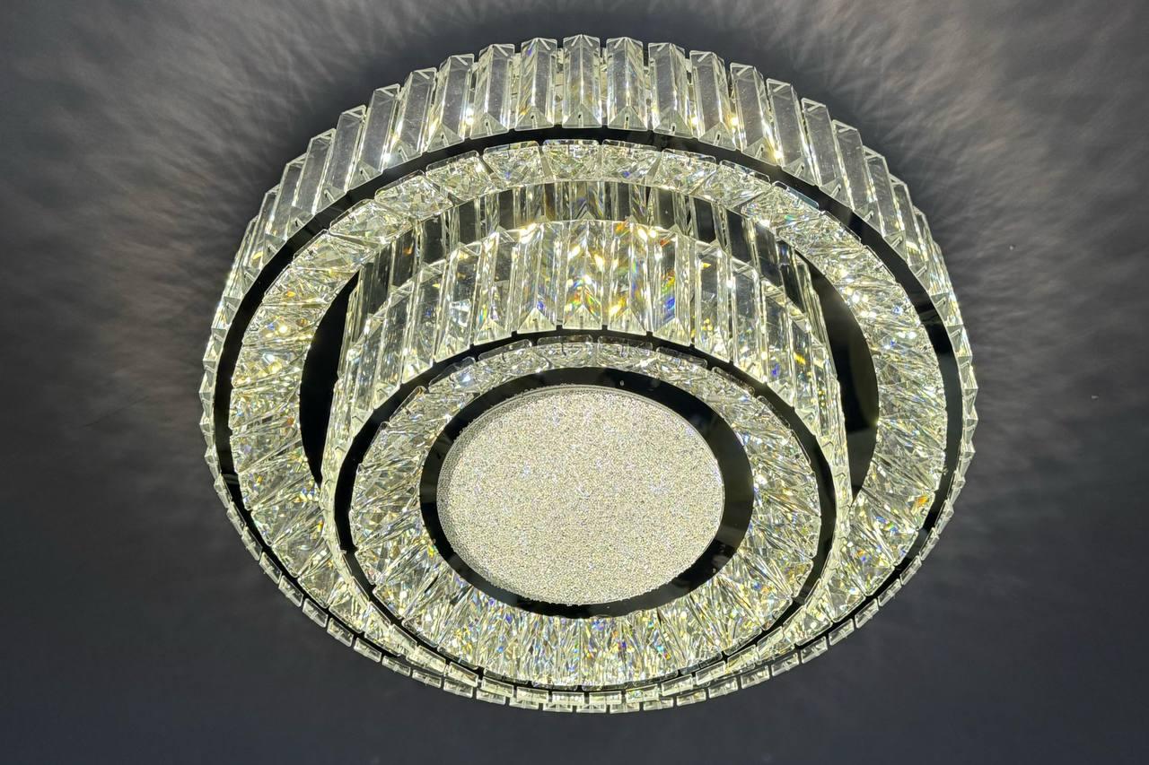 Led люстра кришталь з пультом 3400-6000К 140Вт IP20 колір хром