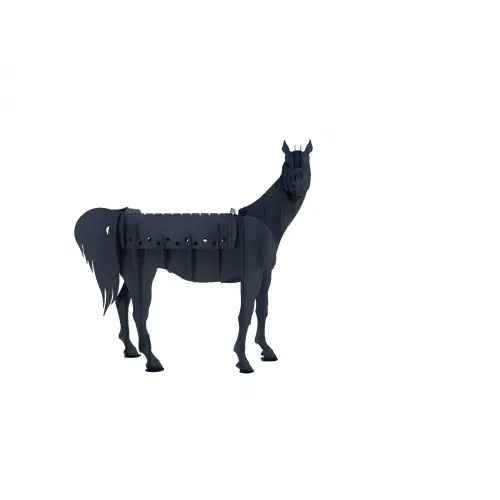 Мангал у формі тварини Кінь VESUVI з товстого металу, прикраса для саду, підставка для квітів, фото 1