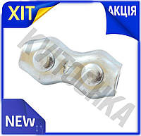 KV Затиск для троса Smart Model Apro 6 мм подвійний 10 шт кріплення для сталевих тросів з'єднувач для 99/KVI