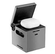 БЗУ WiWU Wi-W030 Small Aquare 3 in 1 Wireless Charger Wi-W030 Gray, фото 3