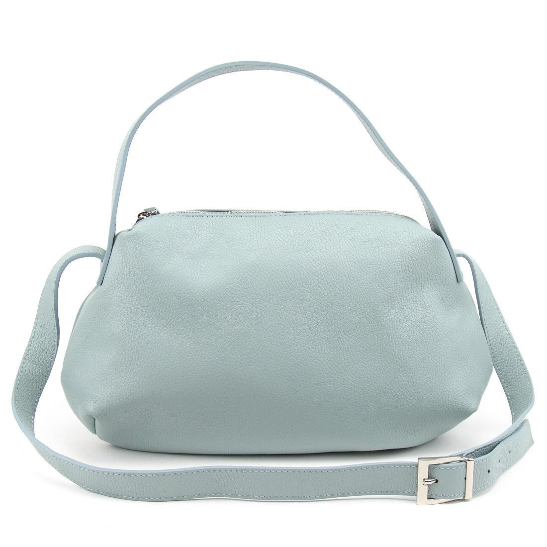 Сумка жіноча шкіряна Firenze Italy F-IT-0565LBL блакитна овальна, фото 1