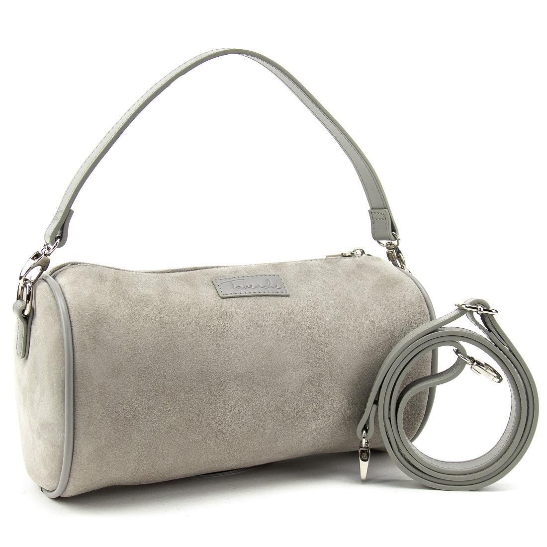 Сумка жіноча замшева Tavinchi CH-0777G-Y сіра кросбоді, фото 1
