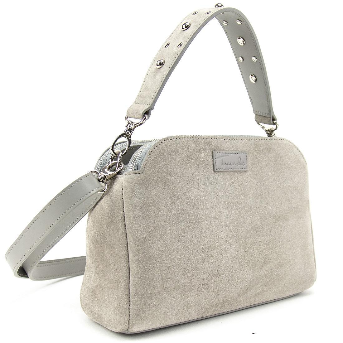 Сумка жіноча замшева кросбоді Tavinchi CH-0125G-Y сіра