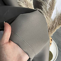 Штори атлас блекаут матові ALBO сіро-коричневі 150×270 см, комплект 2 шт. (SH-M30-18), фото 5