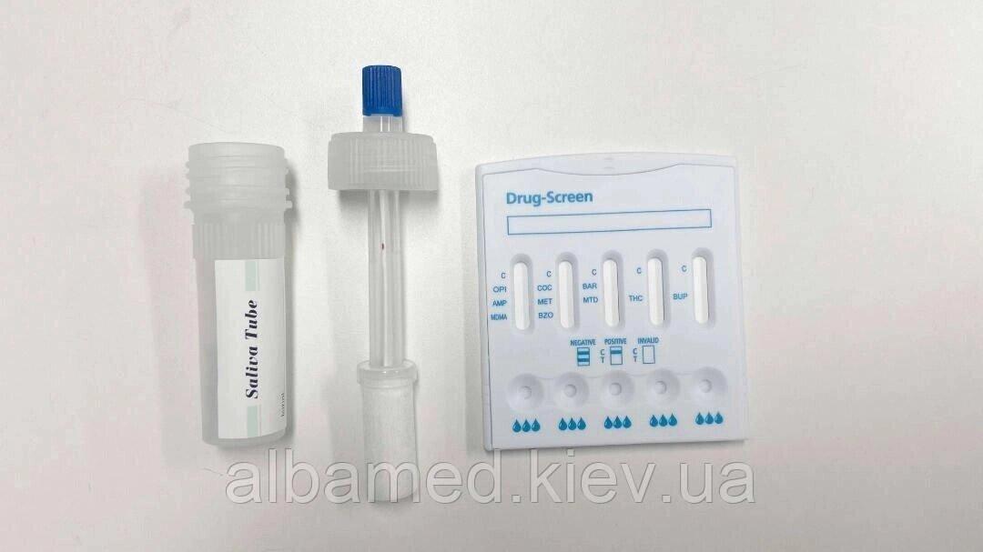 Швидкий тест для визначення наркотиків (AMP, THC, MOR, COC, BAR, MET, BZO, MDMA, BUP, MTD), слина, фото 1
