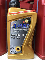 Олія ALPINE 5W-30 Longlife III C3 MB-229.51 VW-504.00/507.00 BMW LL-04 1л