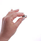 Срібне кільце оберіг Спаси і Збережи із золотими накладками. Чорнене срібло 925 розмір 21, фото 6