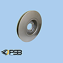 Диск гальмівний передній RENAULT Kangoo, Kangoo Express, Kangoo Be Bop, Zeo  кт.-2шт."Air Cooled" [PSB Tурция], PSB52200, фото 4