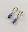 Срібні сережки з танзанітом СТ1290-тз, фото 4