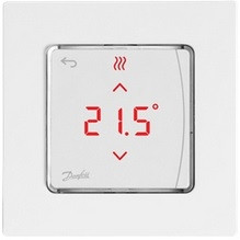 Терморегулятор Danfoss Icon Display, електронний, сенсорний, програмований, 230V, 80 х 80мм, In-Wall, білий, фото 1