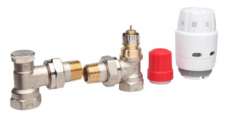Комплект термостатичний Danfoss RAS-C2 + RA-N + RLV-S, 1/2", RA, кутовий, фото 1