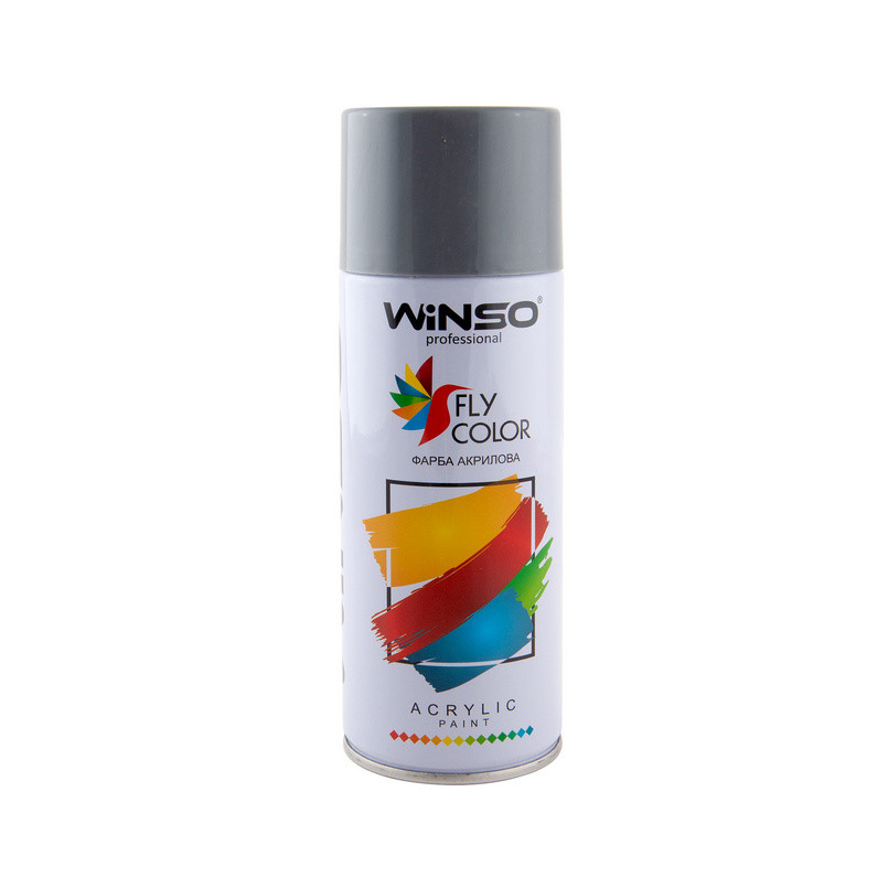 Фарба акрилова WINSO Spray 450ml., світло-сірий, (LIGHT GREY/RAL7001), 12 шт./пач., фото 1