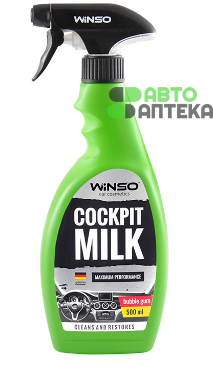 Поліроль-молочко для приладової панелі WINSO COCKPIT MILK Babble gum Profesional 500 мл, фото 1