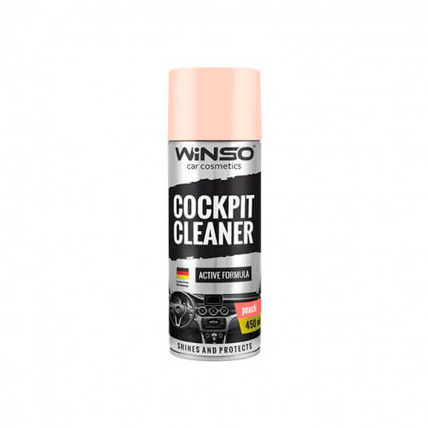 Поліроль для приладової панелі WINSO Cockpit Cleaner 450ml персик (12 шт./ясть), фото 1